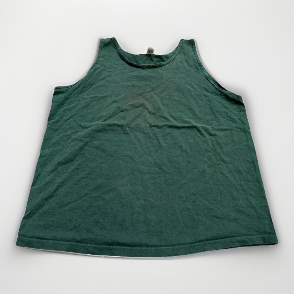 Vintage Turner Originals Green Blank Single Stitch Tank Top Size XL Made In USA